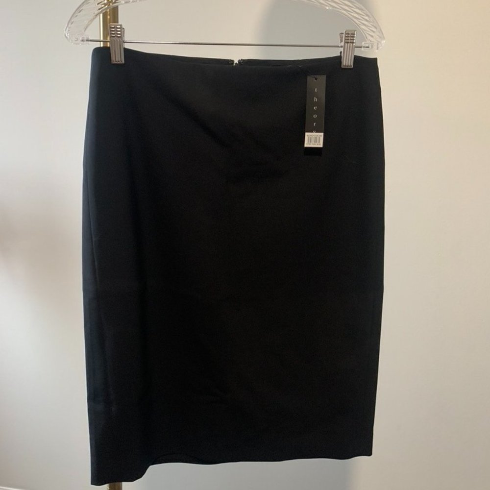 Theory Black Pencil Skirt Size 10 - NWT